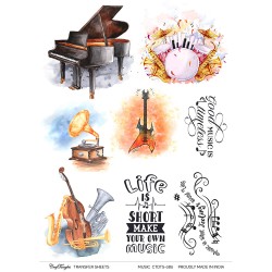 CrafTangles A4 Transfer It Sheets - Music