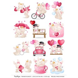 CrafTangles A4 Transfer It Sheets - Love is in the Air 2