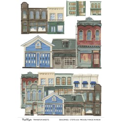 CrafTangles A4 Transfer It Sheets - Buildings
