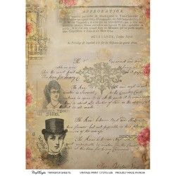 CrafTangles A4 Transfer It Sheets - Vintage Print