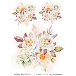 CrafTangles A4 Transfer It Sheets - Watercolour Roses 1
