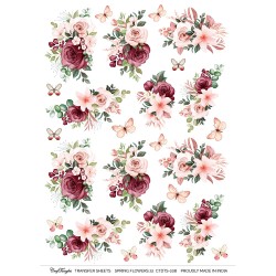 CrafTangles A4 Transfer It Sheets - Spring Flowers 22