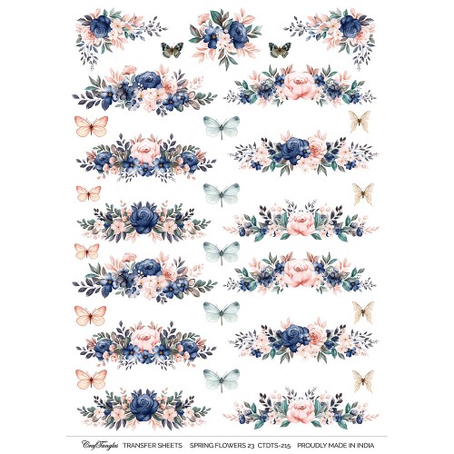 CrafTangles A4 Transfer It Sheets - Spring Flowers 23