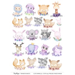 CrafTangles A4 Transfer It Sheets - Cute Animals 9