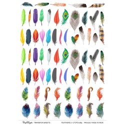 CrafTangles A4 Transfer It Sheets - Feathers 2