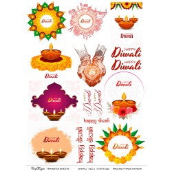CrafTangles A4 Transfer It Sheets - Diwali Elements 2