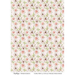 CrafTangles A4 Transfer It Sheets - Floral Print 14
