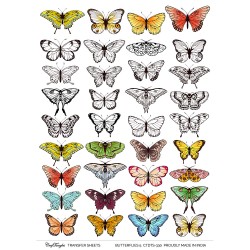 CrafTangles A4 Transfer It Sheets - Butterflies 5