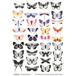 CrafTangles A4 Transfer It Sheets - Butterflies 6