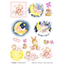 CrafTangles A4 Transfer It Sheets - Baby Girl