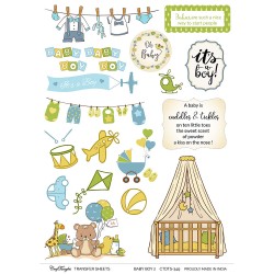 CrafTangles A4 Transfer It Sheets - Baby Boy 2