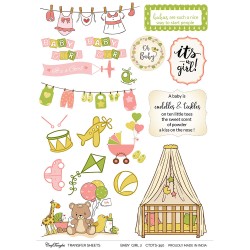 CrafTangles A4 Transfer It Sheets - Baby Girl 2