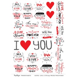 CrafTangles A4 Transfer It Sheets - Quotes - Love 2