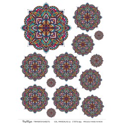CrafTangles A4 Transfer It Sheets - Colorful Mandalas 13