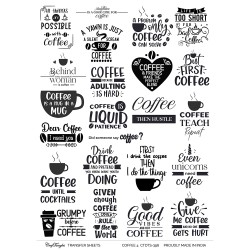 CrafTangles A4 Transfer It Sheets - Coffee 4