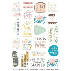 CrafTangles A4 Transfer It Sheets - Motivational Quotes 3