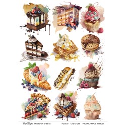 CrafTangles A4 Transfer It Sheets - Food 6