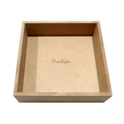 CrafTangles MDF Tray or Shadow Box (6.5 by 6.5 inches)