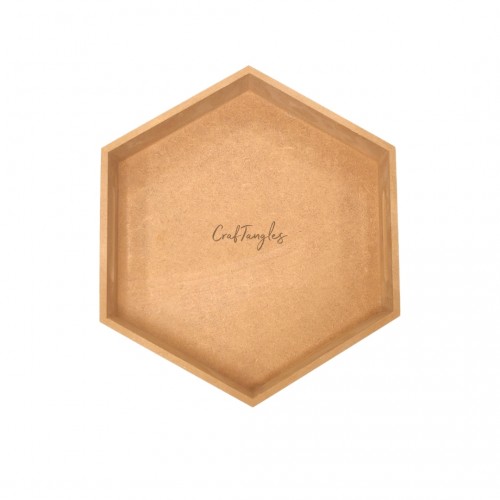 CrafTangles Hexagon MDF Tray (11.25 by 11.25 inches)