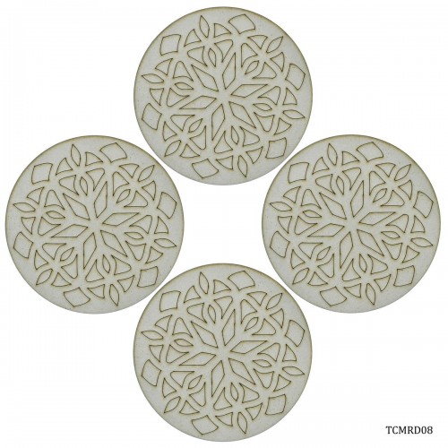 Tea Coaster MDF Circle with Pattern (TCMRD08)