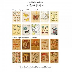 Vintage Journalling Pattern Paper Booklet - Butterflies