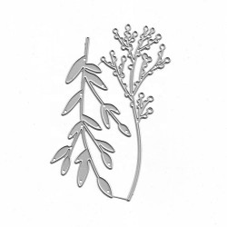 Steel Cutting Dies - Leaf and Floral Branch (Set of 2 dies)