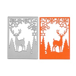 Steel Background Dies - Deer in Winter