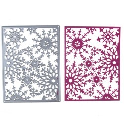 Steel Background Dies - Snowflakes Grid (XY119)