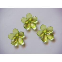 Plastic Flowers - Light Green (Pack of 10 flowers)