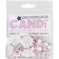 CraftWorkCards Candi Printed Embellishments - Pretty in Pink