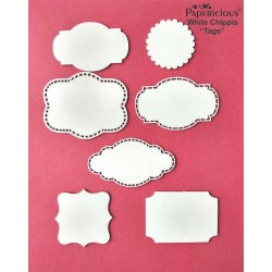 Papericious White Chippis - Tags