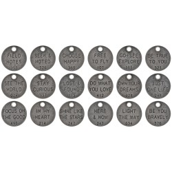 Tim Holtz Idea-Ology Metal Adornments 18/Pkg - Thought Tokens