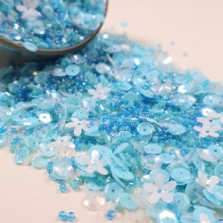 Candy Blue - CrafTangles Sequin and Bead Mixes