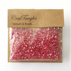 CrafTangles Pipe Beads - Iridescent Coral Red