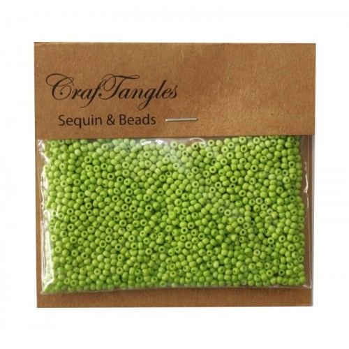 CrafTangles Seed Beads - Lime Green