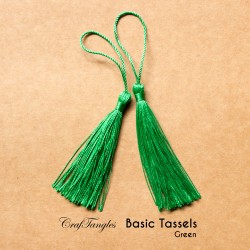 Basic Tassels - Green (Pack of 5)