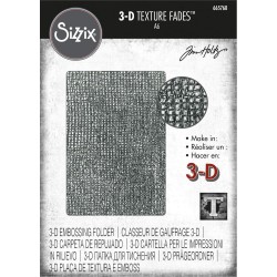 Sizzix 3D Texture Fades Embossing Folder By Tim Holtz - Woven
