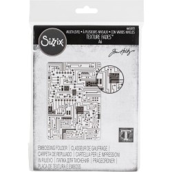 Sizzix 3D Texture Fades Embossing Folder By Tim Holtz - Circuit
