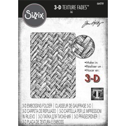 Sizzix 3D Texture Fades Embossing Folder By Tim Holtz - Intertwined
