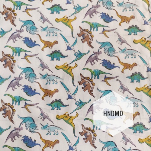 Printed Fabric - Multicolored Dinosaurs