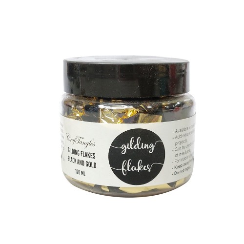 CrafTangles Gilding Flakes (120 ml) - Black and Gold