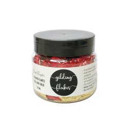 CrafTangles Gilding Flakes (120 ml) - Red and Gold