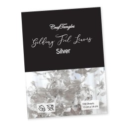 CrafTangles Gilding Foil Leaves - Silver (Pack of 100 leaves)