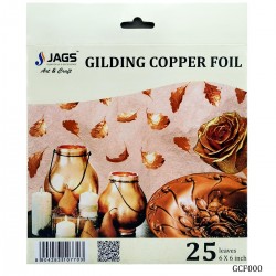 Gilding Foil Leaves - Copper (Pack of 25 leaves) - 6 by 6 inch