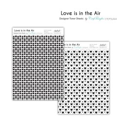 CrafTangles Designer Toner Sheets - Love is in the Air (2 sheets of A4)