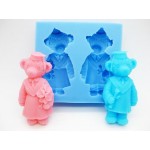 Male and Female Bear Silicone Soap Mould