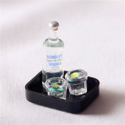 Miniatures - Bottle with Glasses and Tray