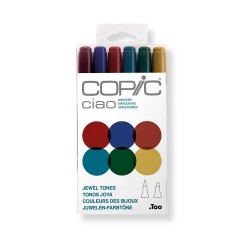 Copic Ciao Markers 6 Piece Set (Jewel Tones)
