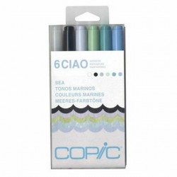 Copic Ciao Markers 6 Piece Set (Sea)