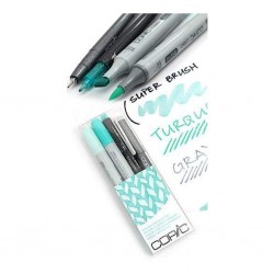 Copic Marker Doodle Pack, Turquoise
